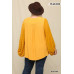Woven And Textured Chiffon Top With Voluminous Sheer Sleeves