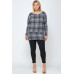 Boat Neck, Plaid Print Tunic Top, With Long Dolman Sleeves