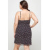 Plus Size Ditsy Floral Print On Mesh Fabric Cami Dress