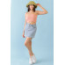 Dusty Peach Knit Strapless Crop Top