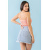 Dusty Peach Knit Strapless Crop Top
