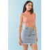 Dark Peach Ribbed Inside-out Sleeveless Mock Neck Crop Top
