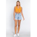 Halter Ruched Crop Sweater Knit Top