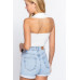 Halter Ruched Crop Sweater Knit Top