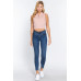 Sleeveless Rib Sweater Top W/zipper