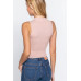 Sleeveless Rib Sweater Top W/zipper