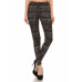 Tie Dye Print, Full Length Leggings In A Fitted Style With A Banded High Waist