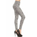 Snakeskin Print, Full Length, High Waisted Leggings In A Fitted Style With An Elastic Waistband