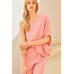 One Shoulder 3/4 Sleeve Unbalanced Waist Elastic Solid Pants Jumpsuit