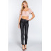 Short Slv Shirring Satin Crop Top