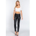 Short Slv Shirring Satin Crop Top