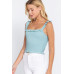 Smocking Ruffle Cami Woven Top