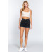 Back Ribbon Tie Cami Crop Top