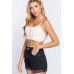 Back Ribbon Tie Cami Crop Top