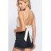 Back Ribbon Tie Cami Crop Top