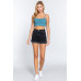 Back Ribbon Tie Cami Crop Top