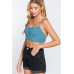 Back Ribbon Tie Cami Crop Top
