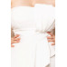 Pleated Detail Tube Top Plus Maxi Dress