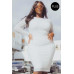 Translucent Silver Rhinestone Plus Midi Dress