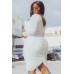 Translucent Silver Rhinestone Plus Midi Dress