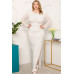 Patterned Rhinestone Plus Size Maxi Dress