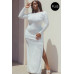Patterned Rhinestone Plus Size Maxi Dress