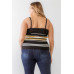 Plus Ribbed Ruffle Tank Top
