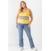 Plus Ribbed Ruffle Tank Top