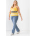 Plus Ribbed Ruffle Tank Top