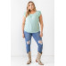 Plus Koshibo Textured Cap Sleeve Top