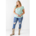 Plus Koshibo Textured Cap Sleeve Top