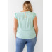 Plus Koshibo Textured Cap Sleeve Top