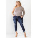Plus Mocha Textured One Shoulder Top