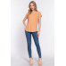 Short Dolman Slv Rib Knit Top