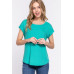 Short Dolman Slv Rib Knit Top