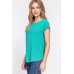 Short Dolman Slv Rib Knit Top