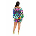 Electric leopard off shoulder bubble mini dress