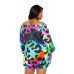 Electric leopard off shoulder bubble mini dress
