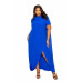 Mock neck back cape dress