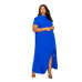 Mock neck back cape dress