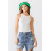 Ribbed V Strap Back Bodysuit