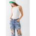 Ribbed V Strap Back Bodysuit