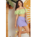 Organza Puff Short Sleeve Crop Top