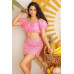 Organza Puff Short Sleeve Crop Top