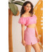 Organza Puff Short Sleeve Crop Top