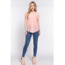 Dolman Slv Button Down Woven Top