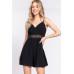 Wrap Cross Strap Woven Cami Romper