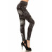 Super Soft Peach Skin Fabric, Multi-color Printed Knit Legging With Elastic High Waist Band