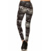 Super Soft Peach Skin Fabric, Multi-color Printed Knit Legging With Elastic High Waist Band