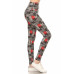 5-inch Long Yoga Style Banded Lined Puzzle Printed Knit Legging With High Waist